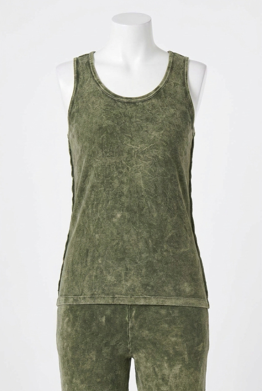 NEW ANGEL APPAREL comfy tank top in army